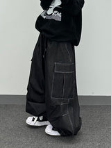 ビッグオーバーデニムカーゴバルーンパンツ