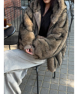 [Unisex] Fur 2way hood jumper(4color)