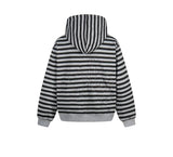 Stripe Graphic Hoodie Zip-Up