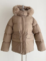 Cerny String Fur Hooded Short Padded Jumper