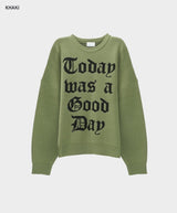 Lettering oversize heavy knit