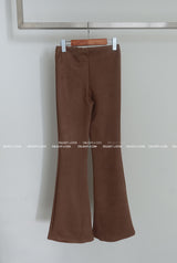 suede banding bootcut long pants