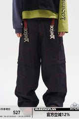 Raw Denim Detachable Cargo Pants
