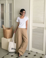 [MADE] WAVES, COTTON PINTACK PANTS