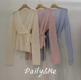 Ribbon wrap knitwear(3color)