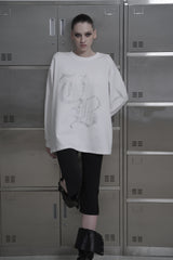 [MADE] beads long sleeve T_WHITE