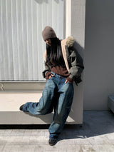 Grand Fur Hoodie Zip-Up Parka Jacket