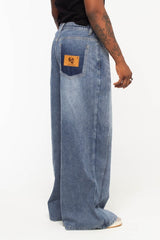 ディストレスレイヤードジーンズ
