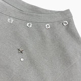 STUD OFF-SHOULDER SHORT-SLEEVED SHIRT_LIGHT GRAY