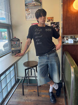 スターリートレースクロップショートスリーブ ブラック