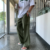 マーレットアイスリネンカーゴバンディングワイドパンツ
