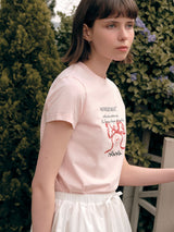 ROLA RIBBON HALF T-SHIRT PINK