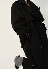Trentch Long Padded Jumper In Black