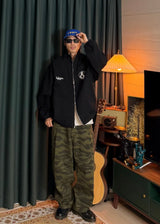 Globe stitch oversized jacket 