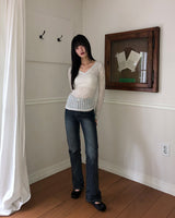 Cose spandex bootcut denim long pants