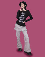 hip layered skirt pants (4color)
