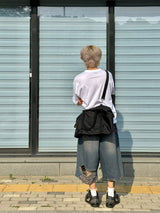 Blue low vintage half pants 1C
