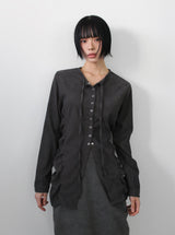 SHIRRING STRAP BLOUSE