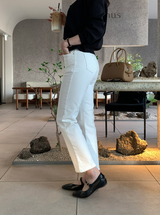 ルカイン 301 ストレッチー エラスティック ウエスト ストレート パンツ/ 4カラー