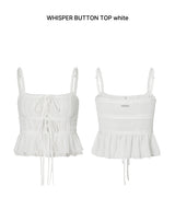 WHISPER BUTTON TOP white