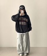 Noah Lettering Point Casual Over Hoodie