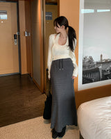 Riket striped long skirt