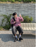 べズロ S/S ピグメントチェックシャツ