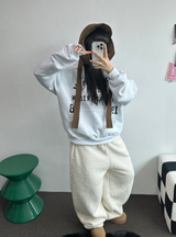 クリームテディシープファーロングパンツ🧸🤎🐑🖤3COLOR
