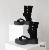Bens Platform Suede Flip-flop Warmer Boots