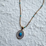 Blue Crest Pendant Necklace
