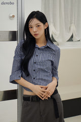 Mild Cotton Checkered Collar Shirt