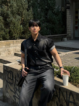 Ever snap muscle-fit denim shirt
