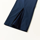Poly Cotton RIB Track Zip Pants - NAVY
