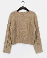 Nata Bokashi Twisted Round Knitwear