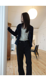 ナイトブルーツイードカーディガン (jacket)