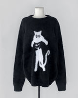 enjoy black cat angora long NT