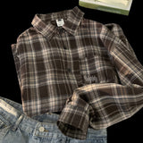 Pulse embroidered tartan checkered shirt (3 colors)