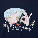 KIRSH X SUNONEBIRD グラフィックスタンダードフィットTシャツ - ネイビー