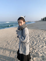  HIGHNECK BUTTON KNIT