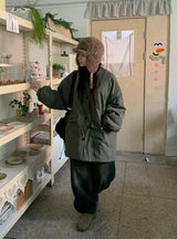[unisex] ペッターハーフボンバーパディングジャンパー