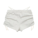 SHIRRING STRING MICROSHORTS_OATMEL