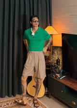 Summer Cool Plain Collar Short Sleeve Overfit Knit 8COLOR