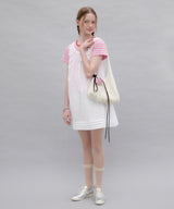 Shirring Sleeveless Dress - White