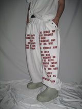 Lettering Eyelet Sweatpants(3c)