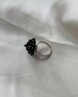 [MADE] Black Floral Bloom Ring