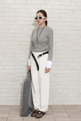 NEW CUFFS TOP_MELANGE GRAY