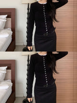 Annie Slim Button Long Sleeve Cardigan
