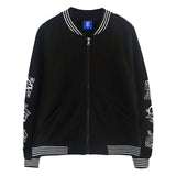 Longevity embroidery bomber jacket (Black)