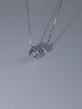 metal heart ball necklace