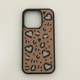 heart leopard (brown) case 